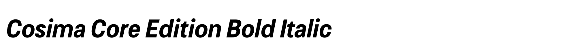 Cosima Core Edition Bold Italic image